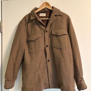 Officine Generale plaid oversized jacket